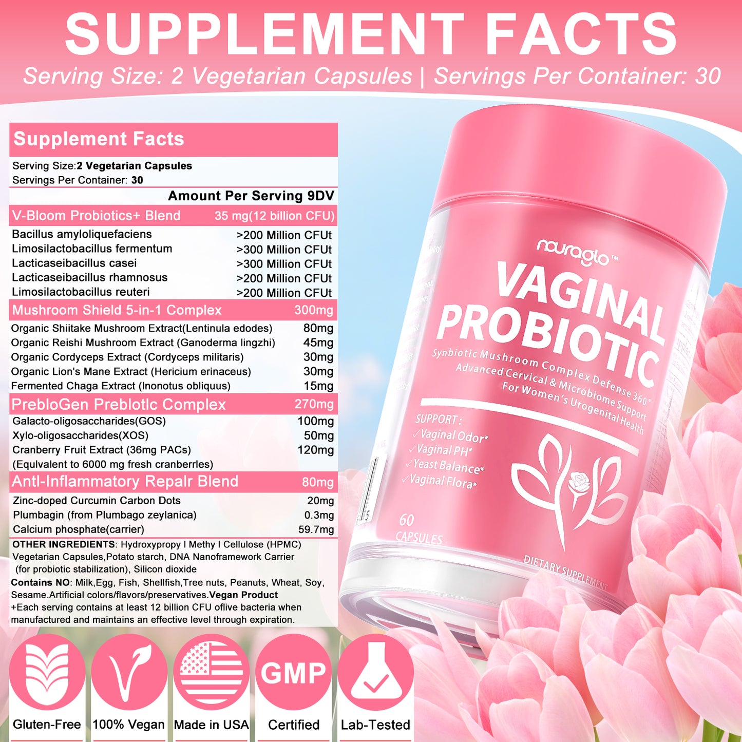 Vaginal Probiotics - SIX BOTTLE